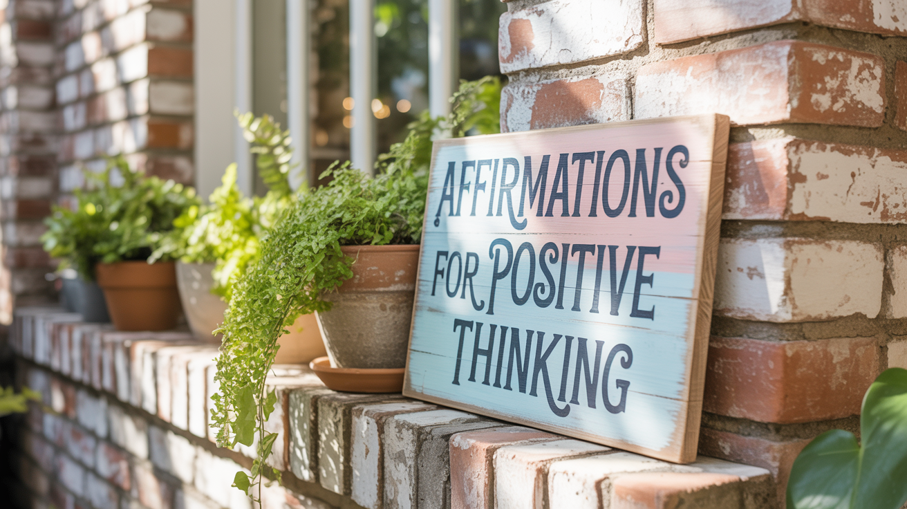 Person developing automatic positive thinking and natural optimism through affirmations